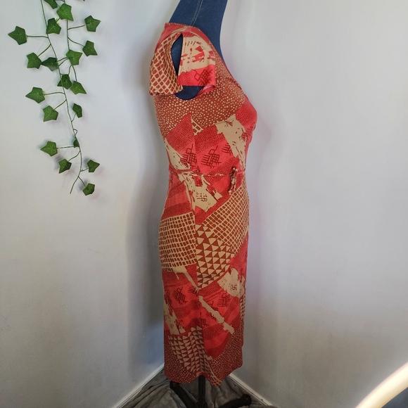 BCBGMaxAzria Red Print Wrap Dress - Picture 5 of 10